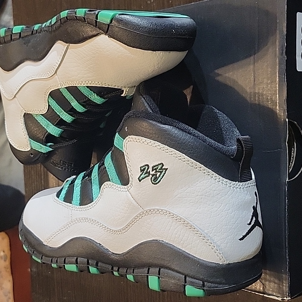 Air Jordan 10 Retro Rare 30th GG (PS) "Verde" (2015) Boys 3Y Girl 4.5 New W/Box - Picture 7 of 11